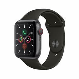 Apple Watch (Series 5) September 2019 - Cellular - - Aluminium Space Gray - Sport band Black