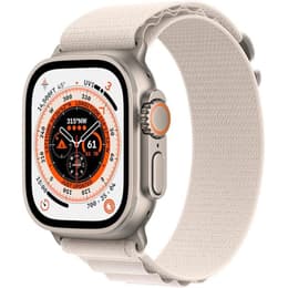 Apple Watch Ultra (2023) GPS + Cellular 49 mm - Titanium Natural Titanium - Alpine loop Starlight