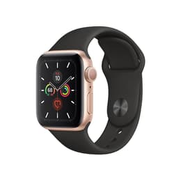 Apple Watch Series 5 (2019) GPS + Cellular 44 mm - Aluminium Gold - Sport band Black