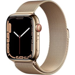 Apple Watch Series 7 (2021) GPS + Cellular 41 mm - Stainless steel Gold - Milanese loop Gold