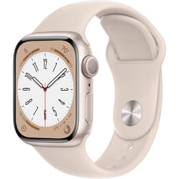 Apple Watch Series 8 (2022) GPS 41 mm - Aluminium Silver - Sport band Starlight