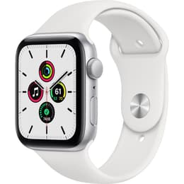 Apple Watch Series SE 1 (2021) GPS 44 mm - Aluminium Silver - Sport band White