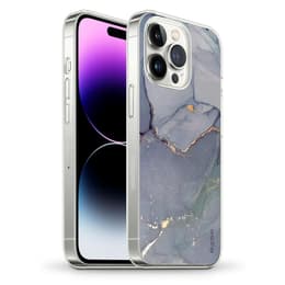 iPhone 14 Pro Max case - Plastic - Marbled white