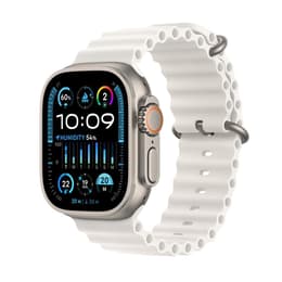 Apple Watch Ultra 2 (2022) GPS + Cellular 49 mm - Titanium Natural Titanium - Ocean band White