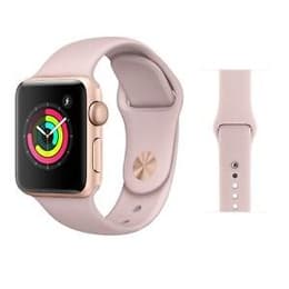 Apple Watch Series 3 (2017) GPS + Cellular 38 mm - Aluminium Pink - Sport band Pink