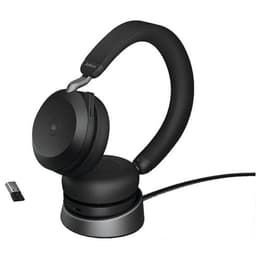 Jabra Evolve2 75 UC USB-A w Chargingstand -Black-CR Noise cancelling Headphone Bluetooth with microphone - Black