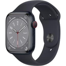 Apple Watch (Series 8) September 2022 - Cellular - - Aluminium Black - Sport band Black
