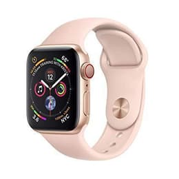 Apple Watch (Series 4) September 2018 - Cellular - - Aluminium Rose Gold - Sport band Pink
