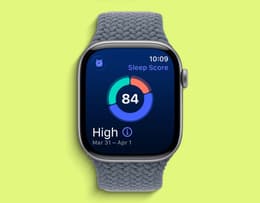 An Apple Watch 11 screen displaying Sleep Score information.