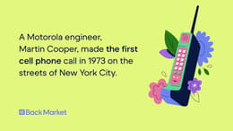 The first cell phone call 