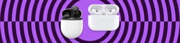 A side-by-side comparison of the Prixel Buds Pro and Apple AirPods Pro.