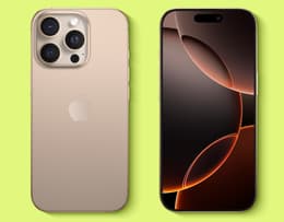 An iPhone 16 Pro shown from the front and back.