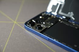 iPhone 16 internal hardware exposed (rear view)