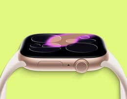 Side view of the Apple Watch 11 highlighting its slim profile.