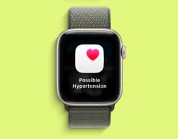 The Apple Watch 11 watch face showing a possible hypertension alert.