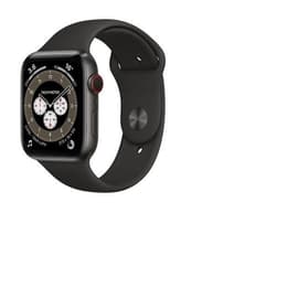 Apple Watch (Series 7) October 2021 - Cellular - 45 mm - Titanium Black -  Sport band Black