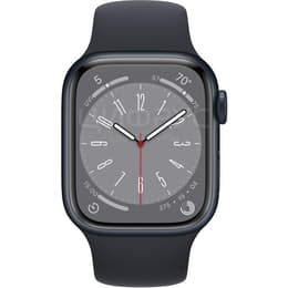 Apple Watch (Series 8) September 2021 - Wifi Only - 41 mm - Aluminium  Midnight - Sport band Black