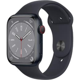 Apple Watch (Series 8) September 2022 - Wifi Only - 45 mm - Aluminium Black  - Sport band Black